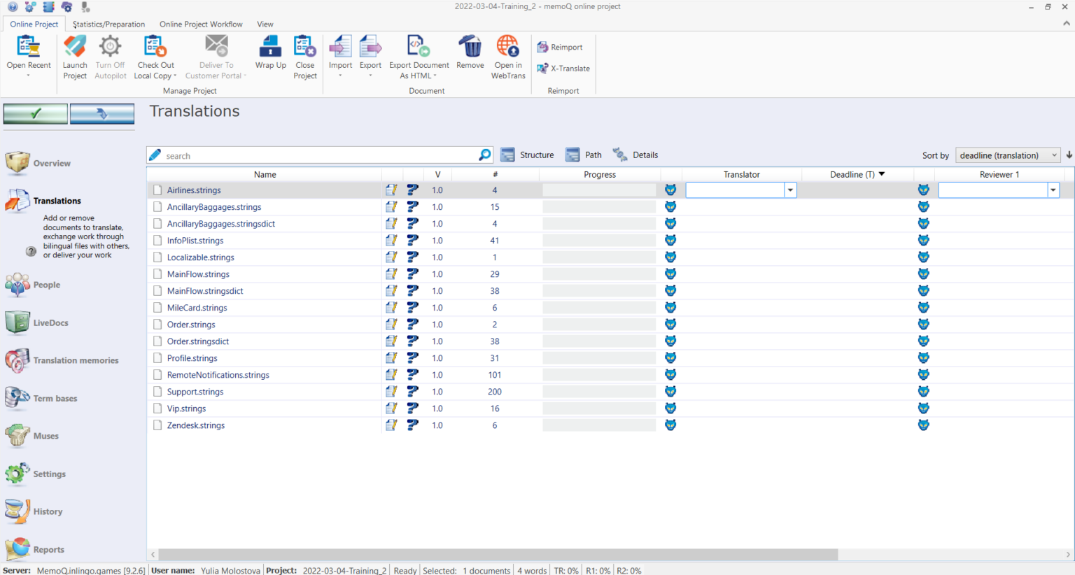 memoQ localization